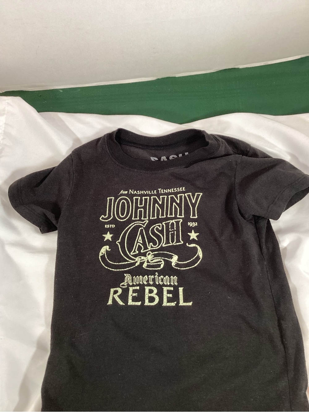 Johnny Cash ,Black Graphic Tee for Kids ,- American Rebel. Adorable Size 4T